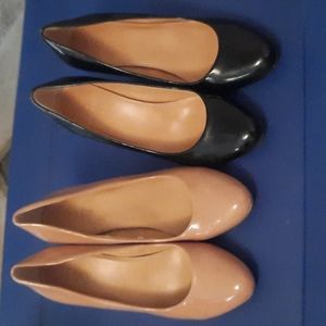 2 pairs J Crew patent leather wedges